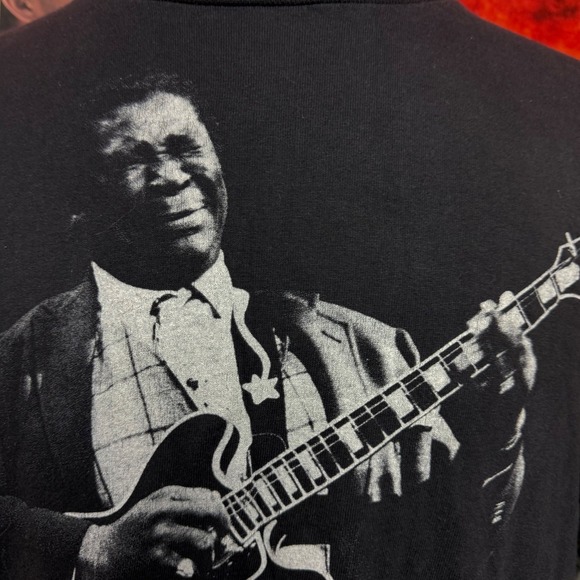 Vintage B.B. King T Shirt Black Photo Print 1993 Gear Inc Blues Music Sz Large - Picture 2 of 6